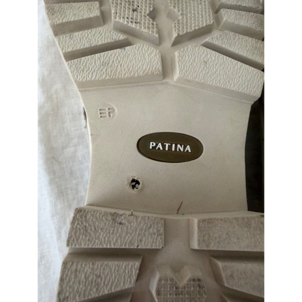 Portland Leather Patina Zoe Chunky Loafer in Bone White Chunky Lug Platform 38 - Picture 11 of 12
